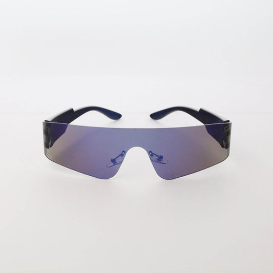 Chrome Blauw | Trendy bril met Blauw en Paarse Reflectieve Glazen